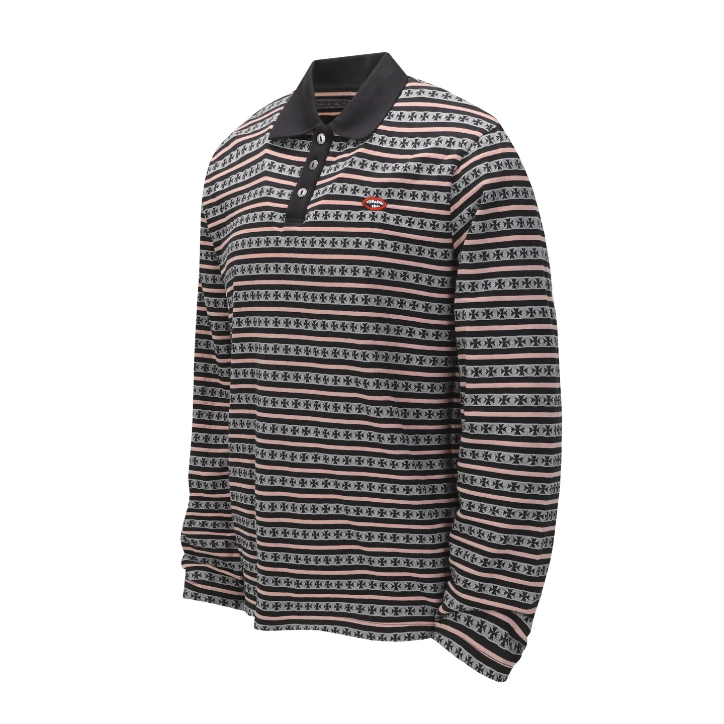 P190 -Chrome Hearts/Chrome Hearts 25ss season's most popular striped yarn-dyed long-sleeved T-shirt -High weight, high density and high quality. The wool is soft, delicate and skin-friendly. It feels soft and silky. It has excellent warmth and skin-friendly properties. -Customized weaving and dyeing, no color difference, no matter the fabric or workmanship details, beat the ordinary version on the market. -Colour: black, gray, blue, pink, green -Size: S M L XL